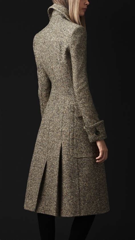 wool silk tweed greatcoat burberry 2012